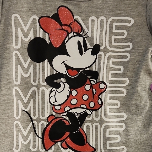 Disney New Minnie Mouse Girls Matching Set - Gray and Red - Picture 4 of 7